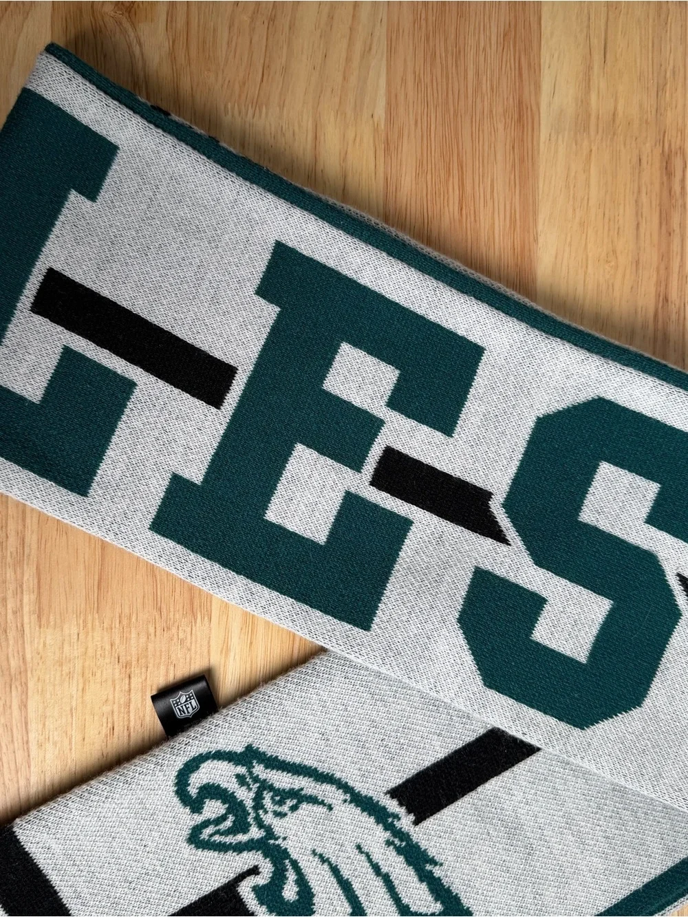 NFL Philadelphia Eagles Teal, White & Black Knit Scarf
